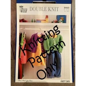 New King Cole 2463 Child Happy Days DK Bramble Stitch Cardigan Knitting Pattern